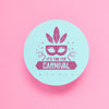 Round Paper Mockup With Carnival Concept Psd