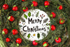 Round Paper Mockup With Christmas Concept Psd