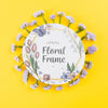 Round Paper Template With Flowers For Spring Psd