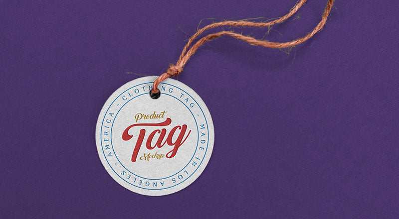 Round Product Tag Mockup Psd