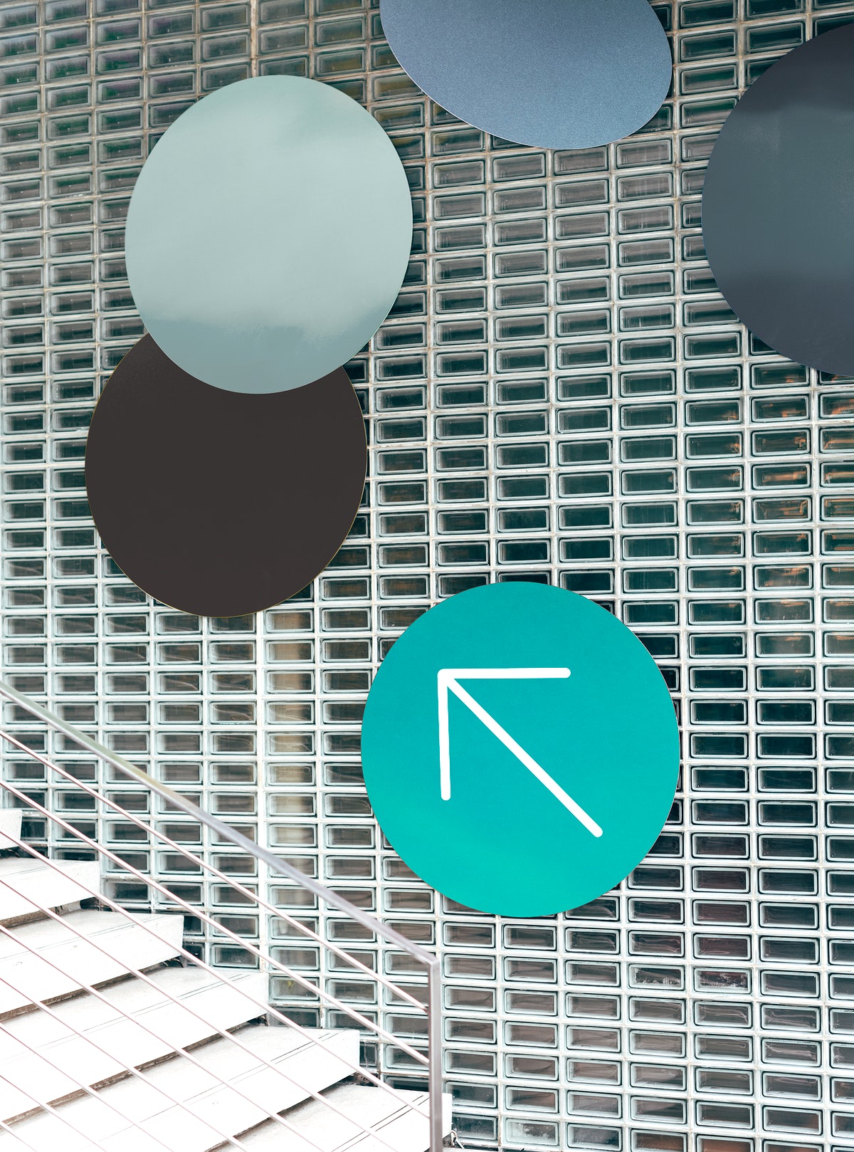 Round Sign Mockups In A Shop