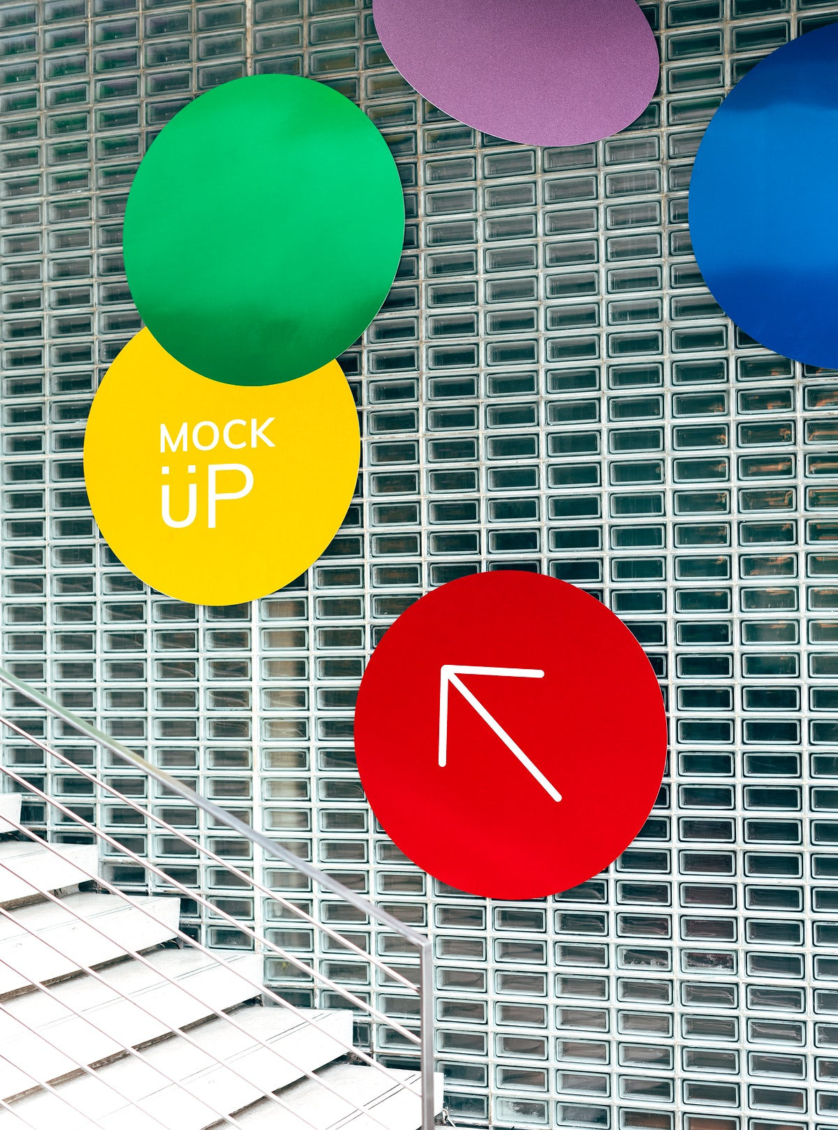 Round Sign Mockups In A Shop