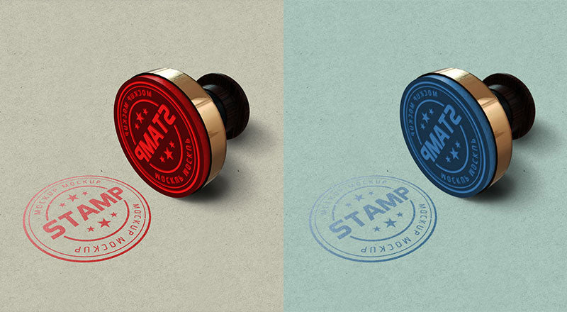 Round Stamp Mockup Psd