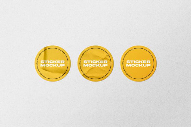 Round Sticker Mockup Psd