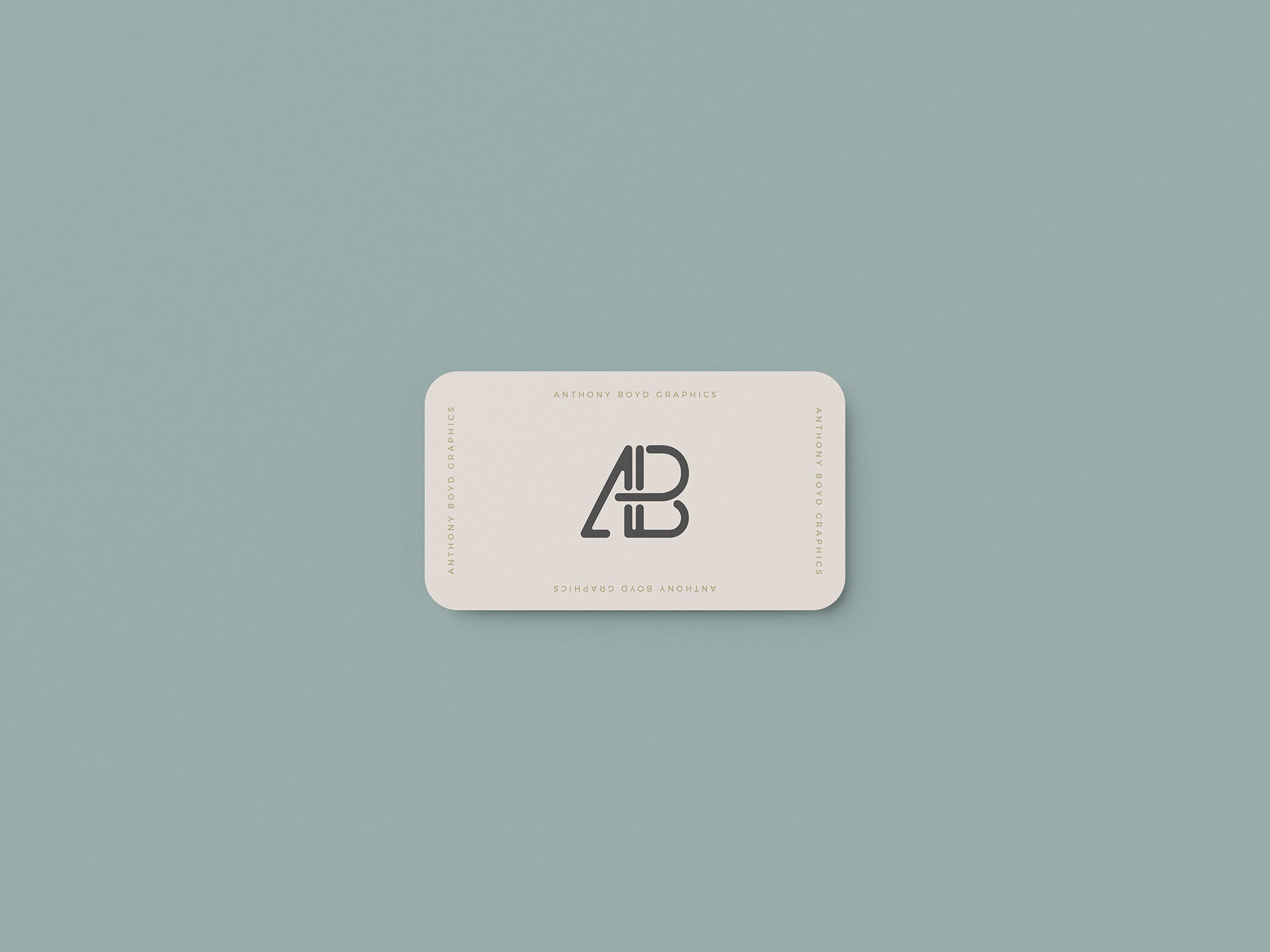 Rounded Business Card Mockup #1