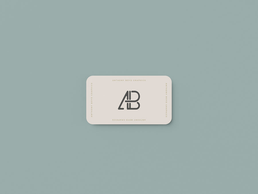 Rounded Business Card Mockup #1