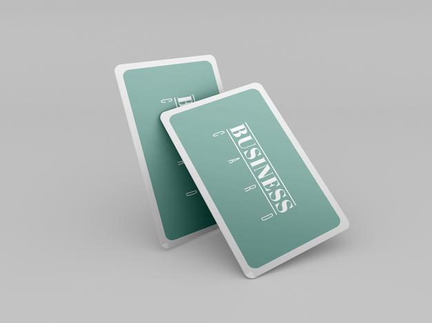 Rounded Business Cards Mockup Psd