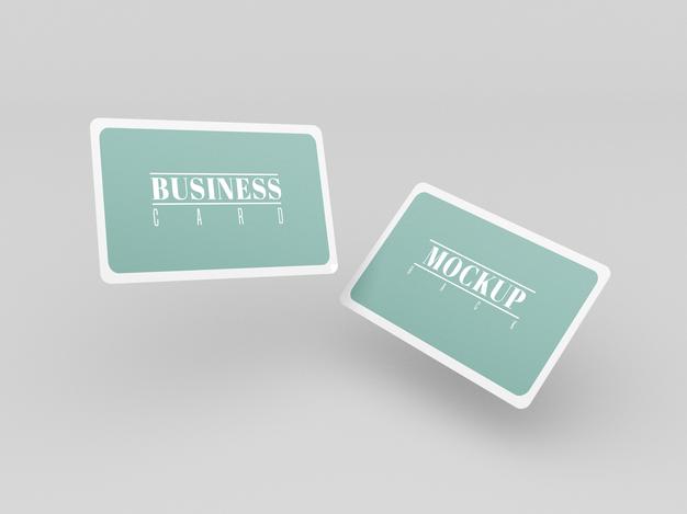 Rounded Business Cards Mockup Psd