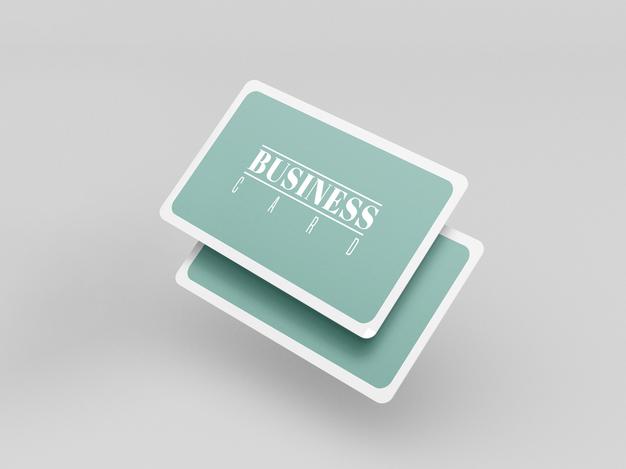 Rounded Business Cards Mockup Psd
