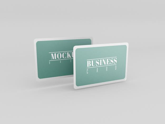 Rounded Business Cards Mockup Psd