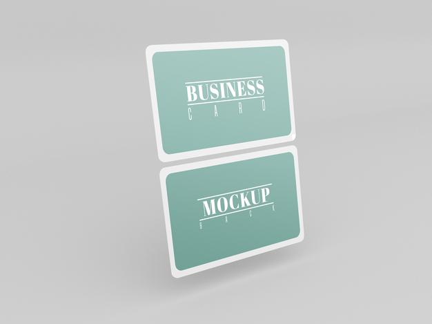 Rounded Business Cards Mockup Psd