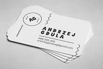 Rounded Business Cards Mockup