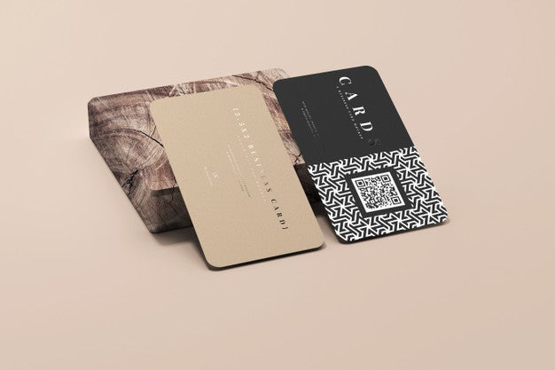 Rounded Corner Business Cards Mockup Psd