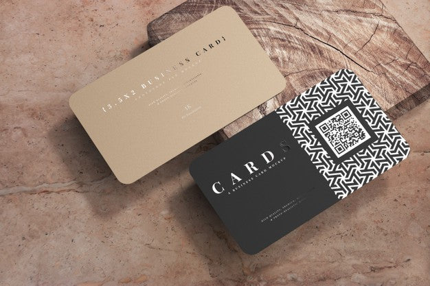 Rounded Corner Business Cards Mockup Psd