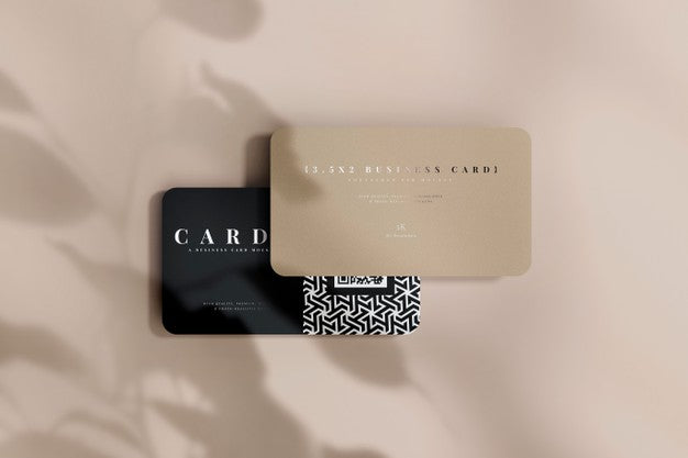 Rounded Corner Business Cards Mockup Psd