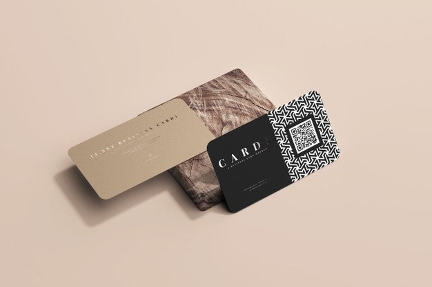 Rounded Corner Business Cards Mockup Psd
