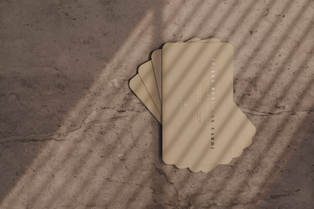 Rounded Corner Business Cards Mockup Psd