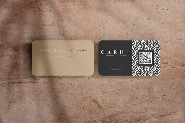 Rounded Corner Business Cards Mockup Psd