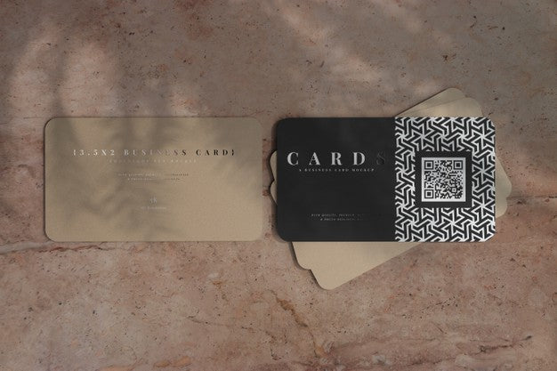 Rounded Corner Business Cards Mockup Psd