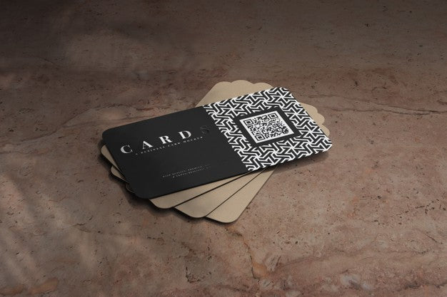Rounded Corner Business Cards Mockup Psd