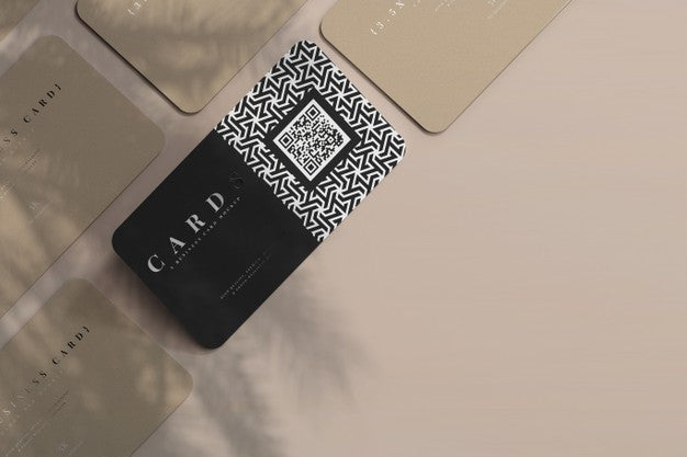 Rounded Corner Business Cards Mockup Psd