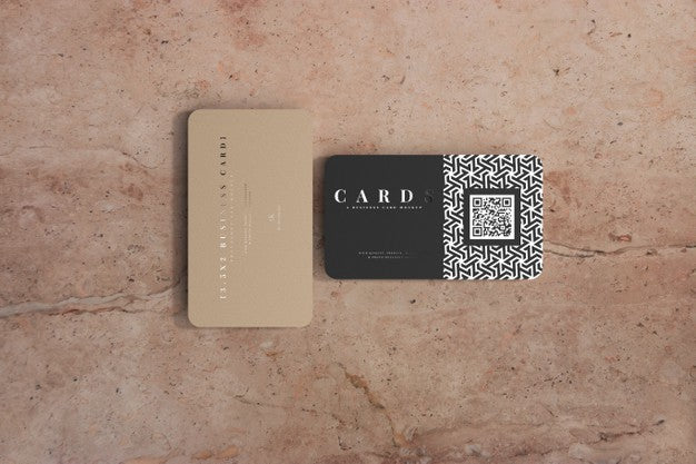 Rounded Corner Business Cards Mockup Psd