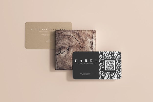 Rounded Corner Business Cards Mockup Psd