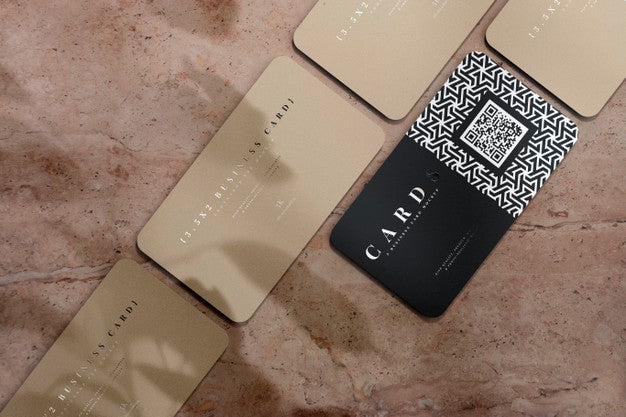 Rounded Corner Business Cards Mockup Psd