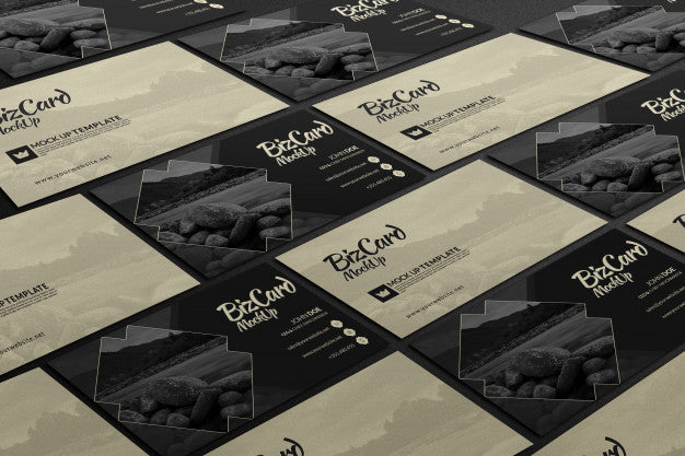 Row Of Business Card Mock-Up Presentation Psd