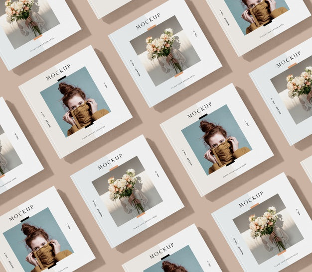 Rows And Columns Of Editorial Magazine Mock-Up Psd