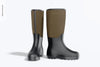Rubber Boots Mockup, Front View Psd