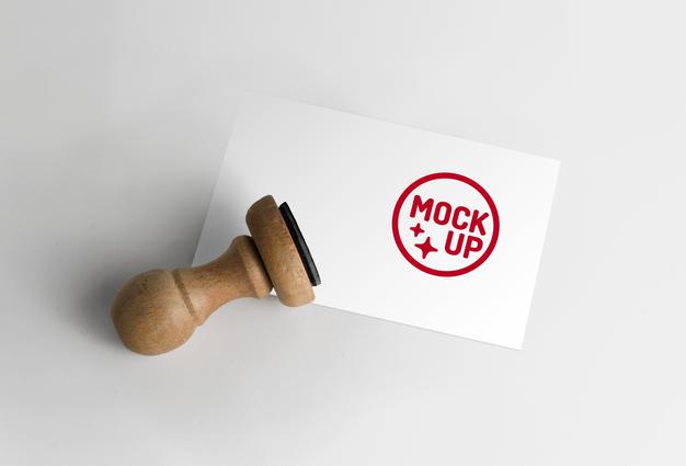 Rubber Stamp Logo Mockup Psd