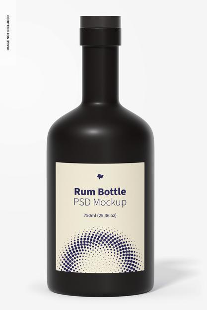 Rum Bottle Mockup Psd