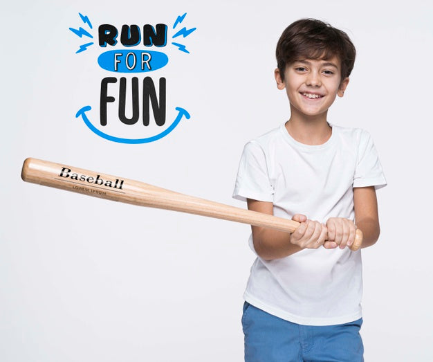 Run For Fun Young Cute Boy Mock-Up Psd