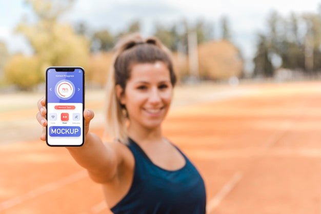 Runner On Stadium Concept Mock-Up Psd