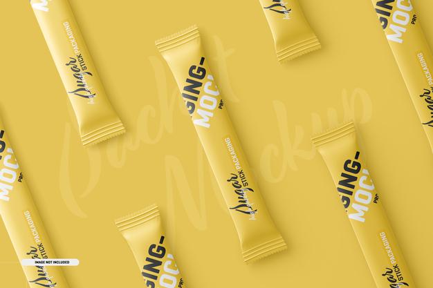 Sachet Stick Packaging Mockup Psd