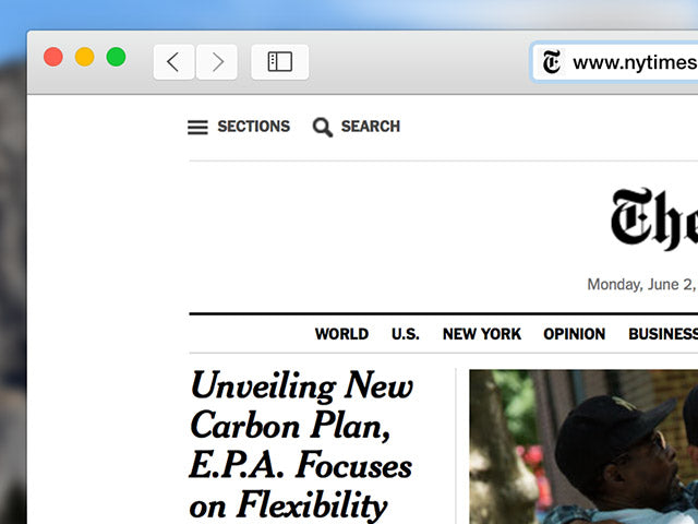 Safari (Yosemite) Browser Mockup Psd