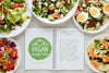 Salads With Notebook On Desk Psd