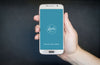 Samsung Galaxy Mockup on Gray Background