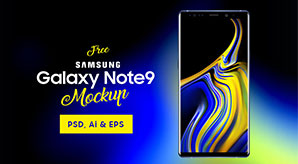Samsung Galaxy Note 9 Mockup Psd, Vector Ai & Eps