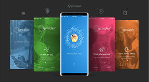 Samsung Galaxy Note8 App Screen Mockup Psd