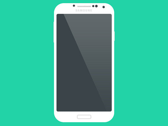 Samsung Galaxy S4 Flat Mockup