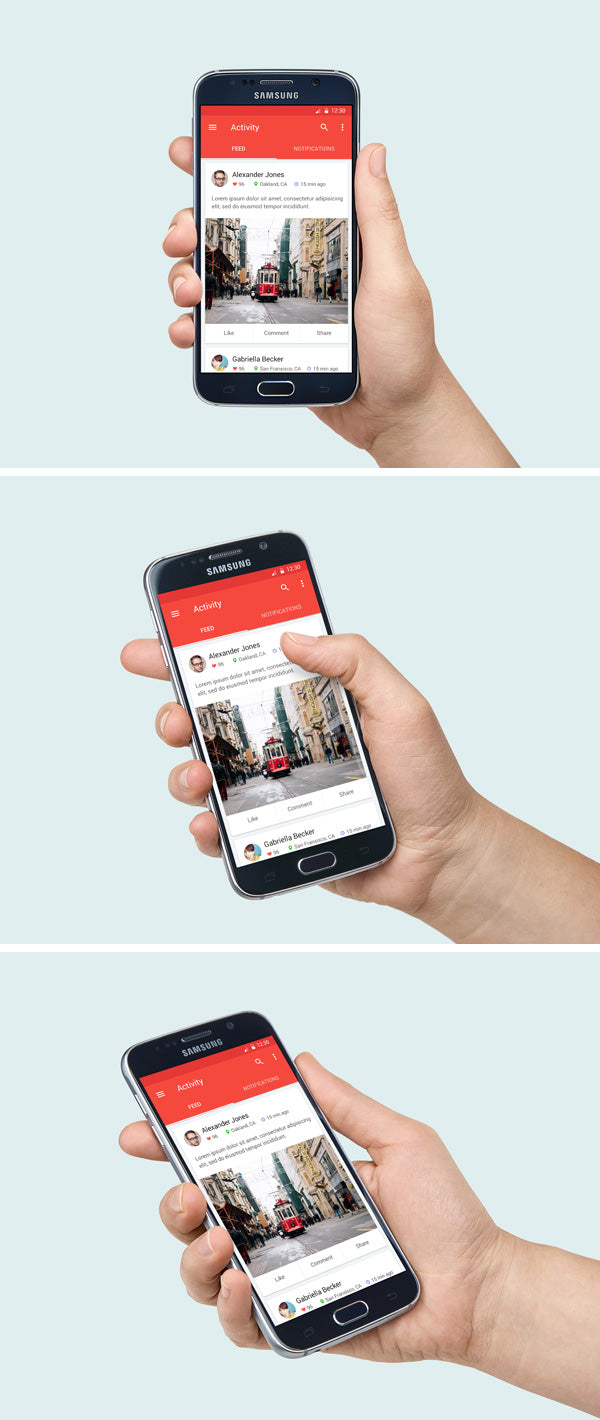 Samsung Galaxy S6 In Hand Mockup