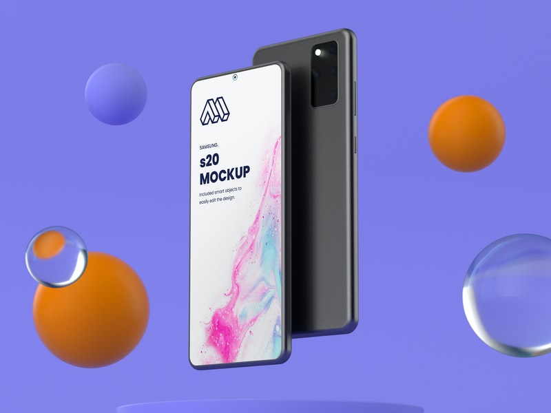 Samsung S20 Psd Mockup