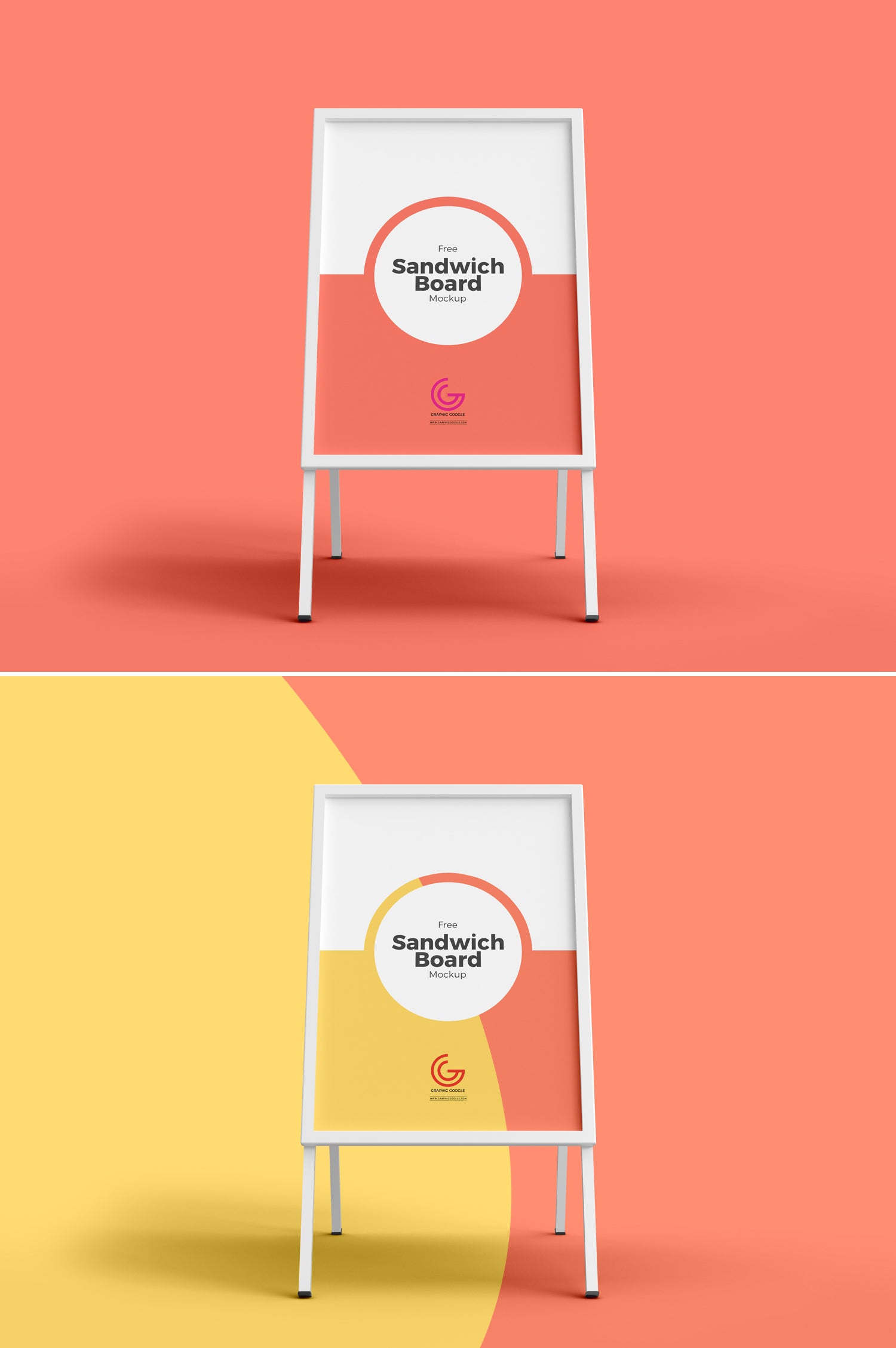 Sandwich Board Mockup For Outdoor Restaurant Advertisement 2018
