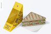 Sandwich Box Mockup, Left Side View Psd