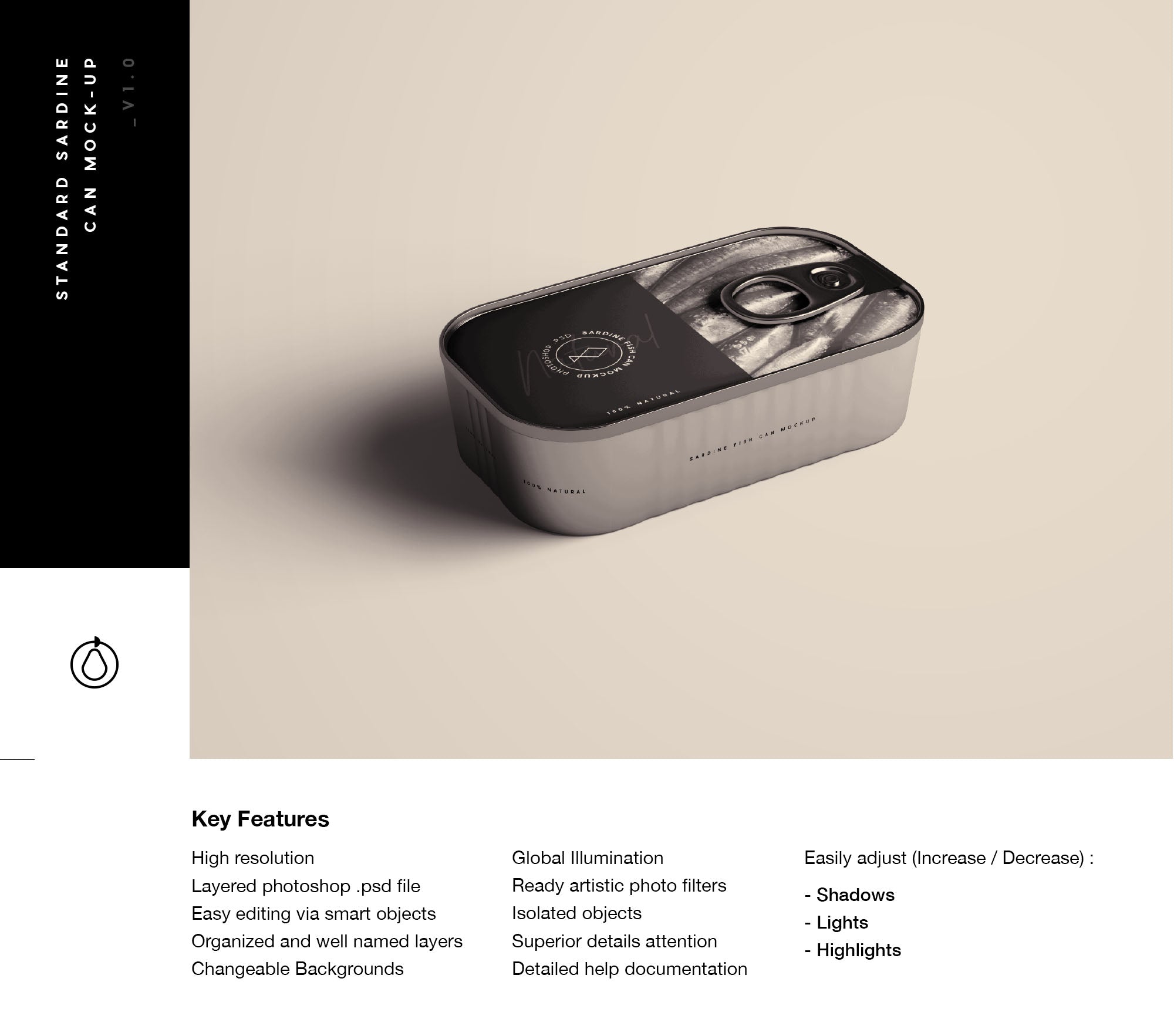 Sardine Can Mockup Psd