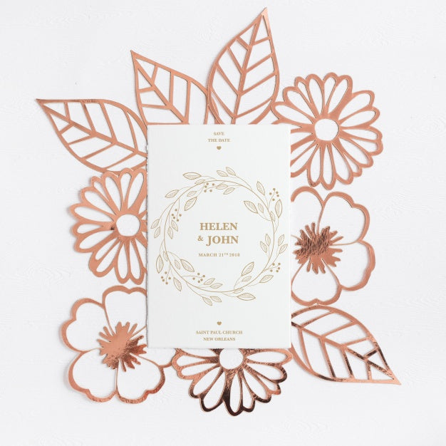 Save The Date Card Mockup Psd