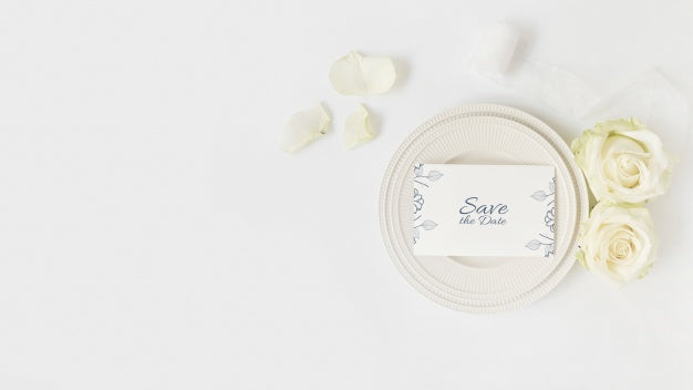 Save The Date Card Mockup Psd