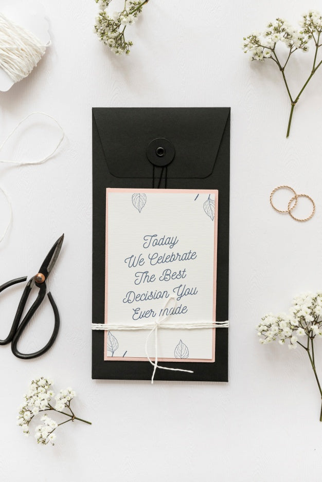 Save The Date Card Mockup Psd
